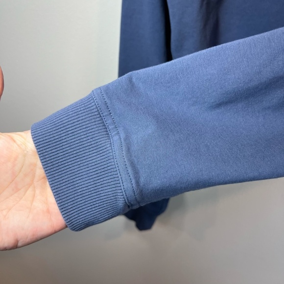 Lululemon All Yours Cropped Hoodie Shirt Ink Blue Pullover Stretch Womens Size 4 - Picture 6 of 15